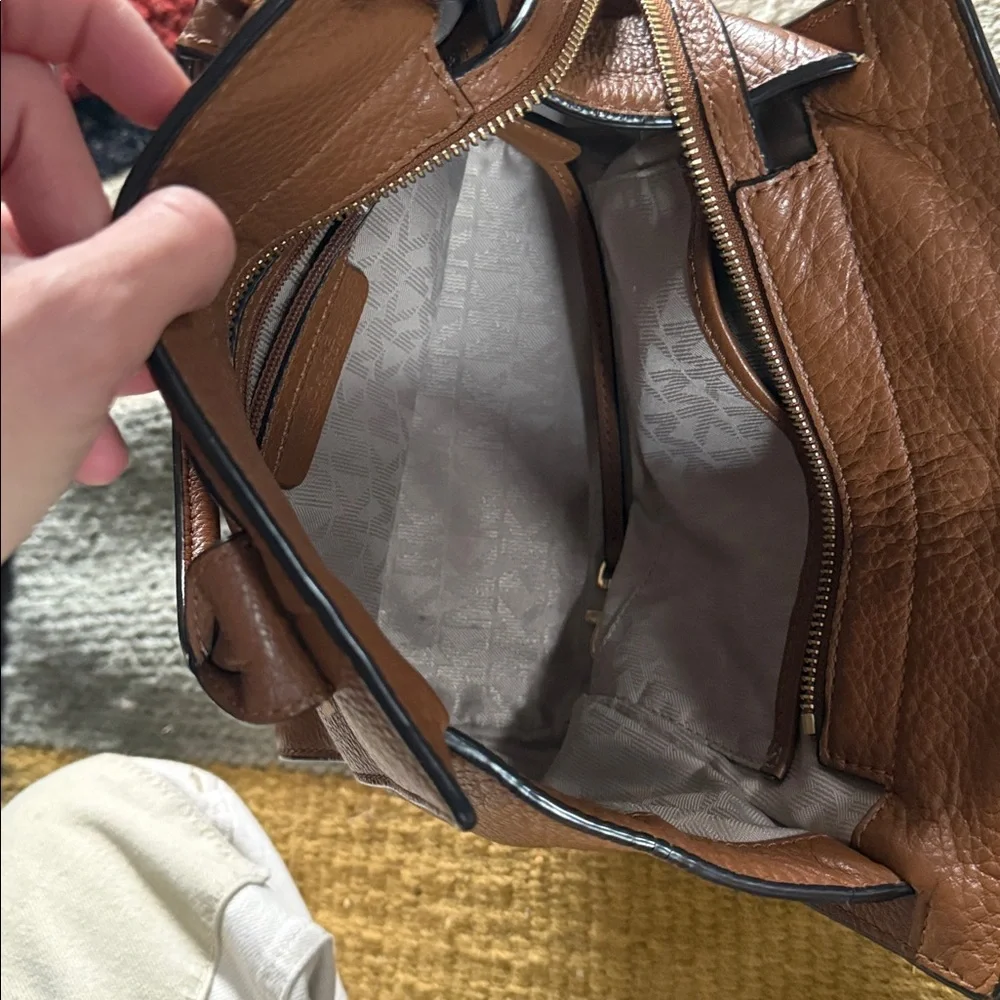 Michael kors McKenna medium satchel crossbody leather bag purse